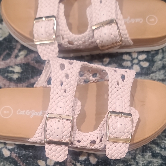 Girls Pink Cat & Jack Double Buckle Sandals - Picture 4 of 4